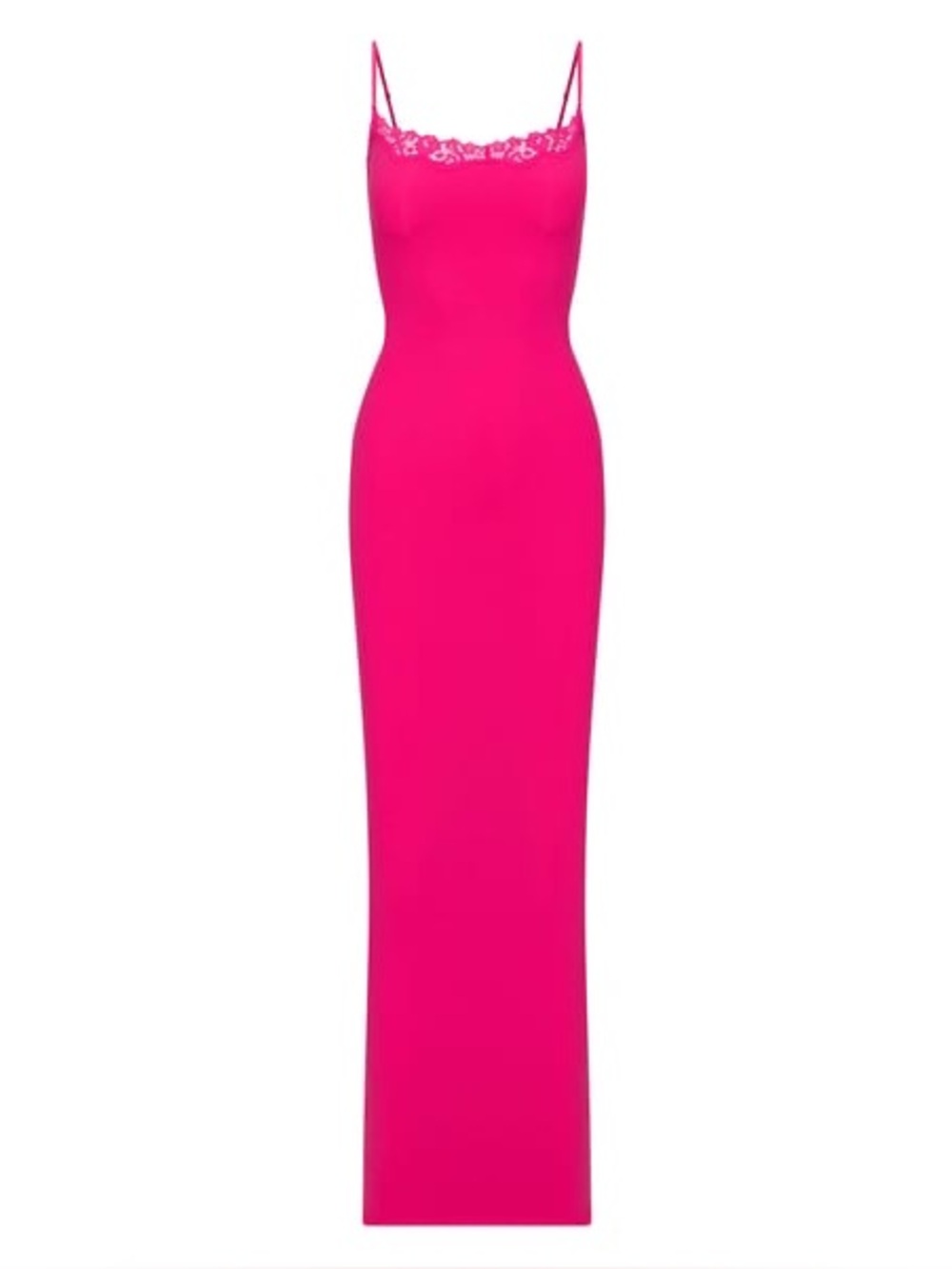 FITS EVERYBODY LACE LONG SLIP DRESS | NEON ROSE